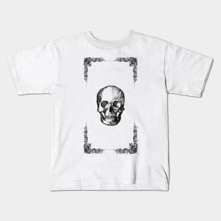 Antique Framed Skull Kids T-Shirt